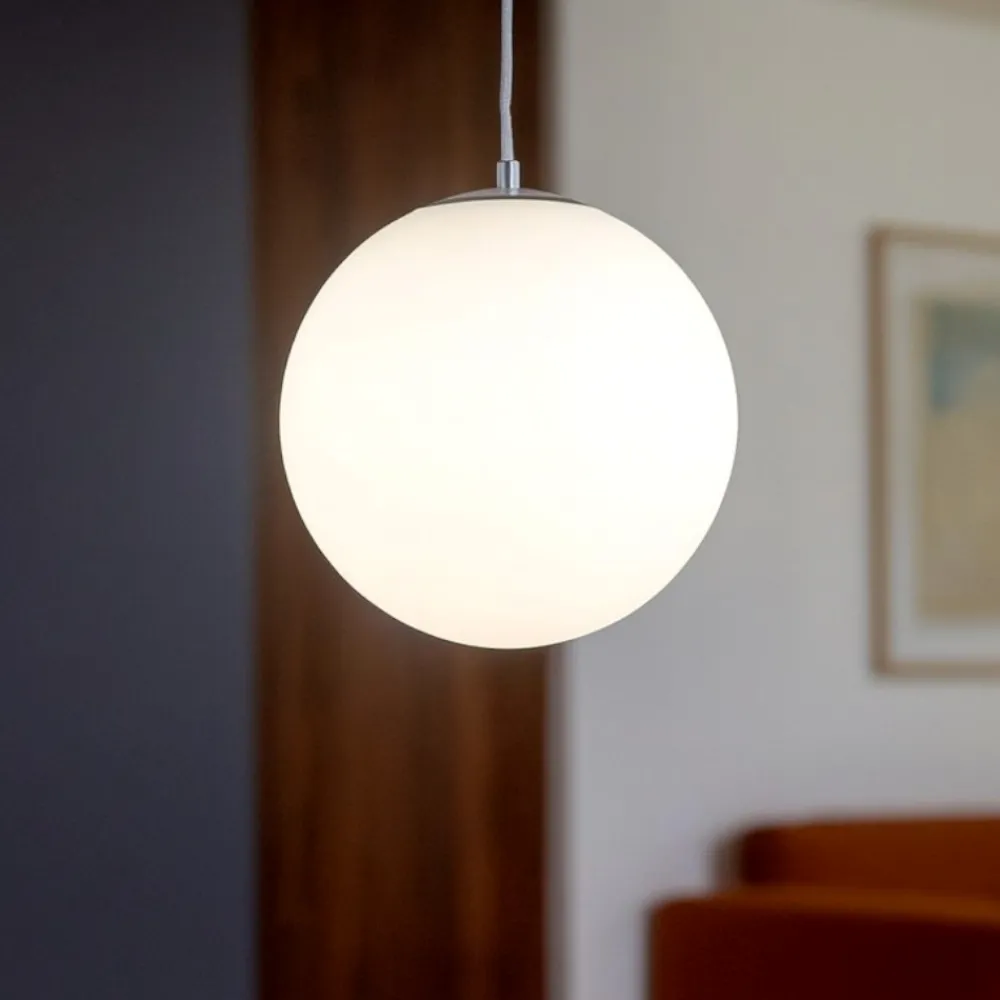 Lampade A Sospensione-Ideal Lux Mapa bianco sp1 d30 ideal lulx lampada sfera vetro bianco