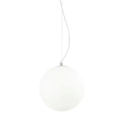 Lampade A Sospensione-Ideal Lux Mapa bianco sp1 d30 ideal lulx lampada sfera vetro bianco