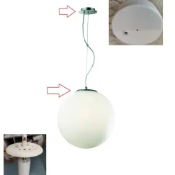Lampade A Sospensione-Ideal Lux Mapa bianco sp1 d30 ideal lulx lampada sfera vetro bianco