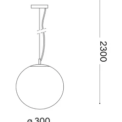 Lampade A Sospensione-Ideal Lux Mapa bianco sp1 d30 ideal lulx lampada sfera vetro bianco