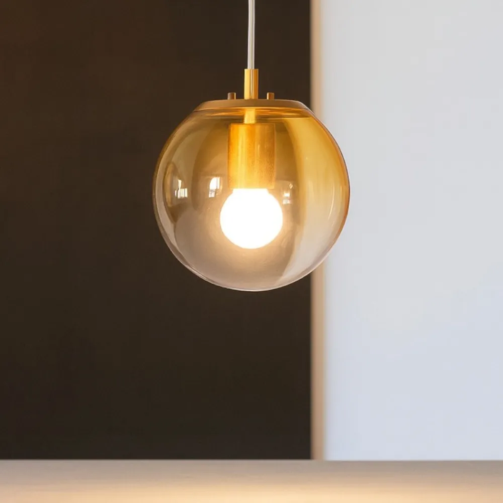 Lampade A Sospensione-Ideal Lux Mapa clear sp1 d20 lampada a sospensione vero ambra