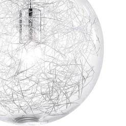 Lampadari Moderni-Ideal Lux Mapa max sp1 d40 lampadario boccia in vetro trasparente