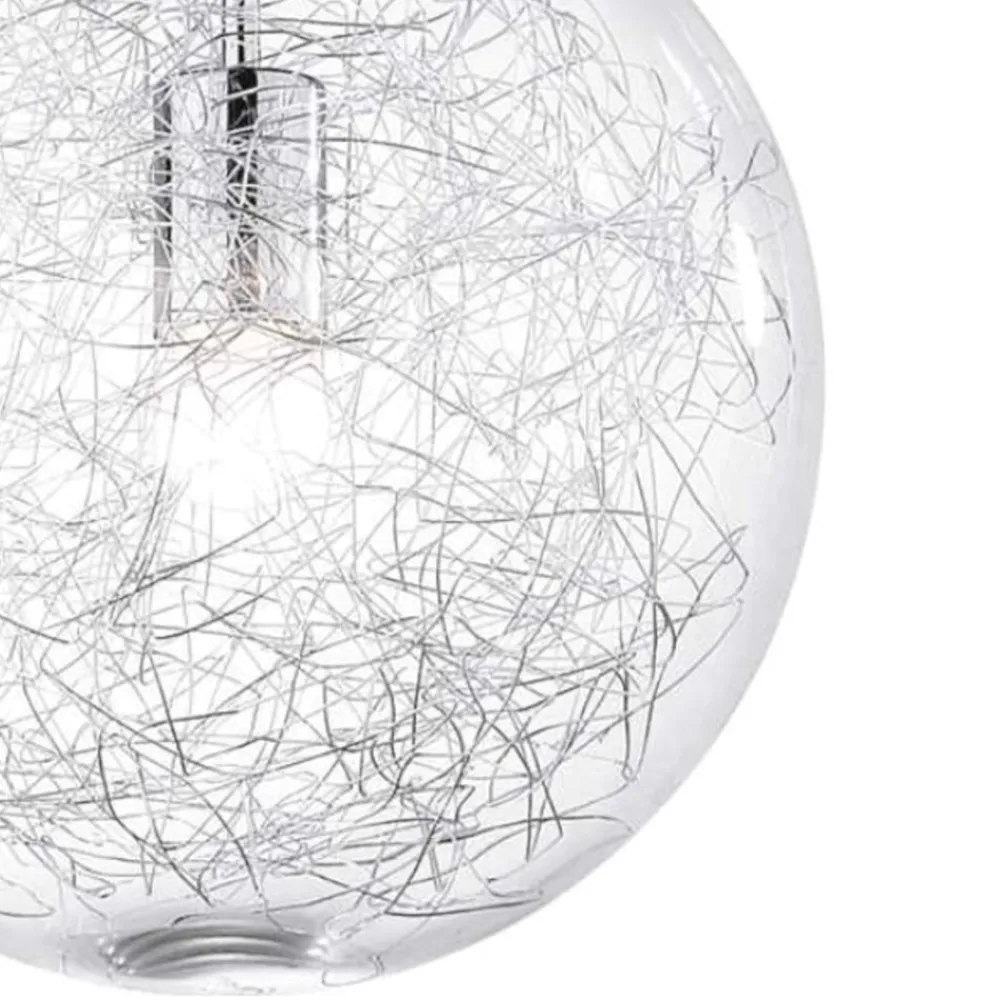 Lampadari Moderni-Ideal Lux Mapa max sp1 d40 lampadario boccia in vetro trasparente