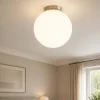 Plafoniere Moderne-Ideal Lux Mapa pl1 d40 plafoniera per camera da letto sfera 40cm vetro bianco