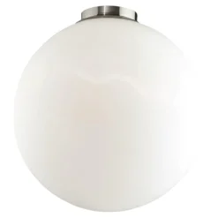 Plafoniere Moderne-Ideal Lux Mapa pl1 d40 plafoniera per camera da letto sfera 40cm vetro bianco