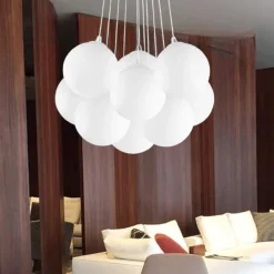 Lampadari Moderni-Ideal Lux Mapa plus sp11 lampadario moderno grappolo sfere di vetro