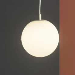 Lampade A Sospensione-Ideal Lux Mapa sp1 d20 lampada a sospensione sfera vetro bianco 20cm