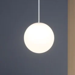 Lampade A Sospensione-Ideal Lux Mapa sp1 d10 lampada a sospensione sfera bianca