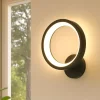 Applique Da Parete-Eglo Marghera z applique da parete moderno nero led rgb da 2700k a 6500k