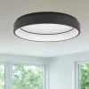 Plafoniere Moderne-Eglo Marghera z plafoniera rotonda dimmerabile led rgb 2700k a 6500k