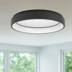 Plafoniere Moderne-Eglo Marghera z plafoniera rotonda dimmerabile led rgb 2700k a 6500k