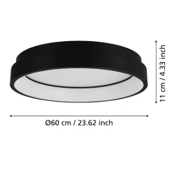 Plafoniere Moderne-Eglo Marghera z plafoniera rotonda dimmerabile led rgb 2700k a 6500k