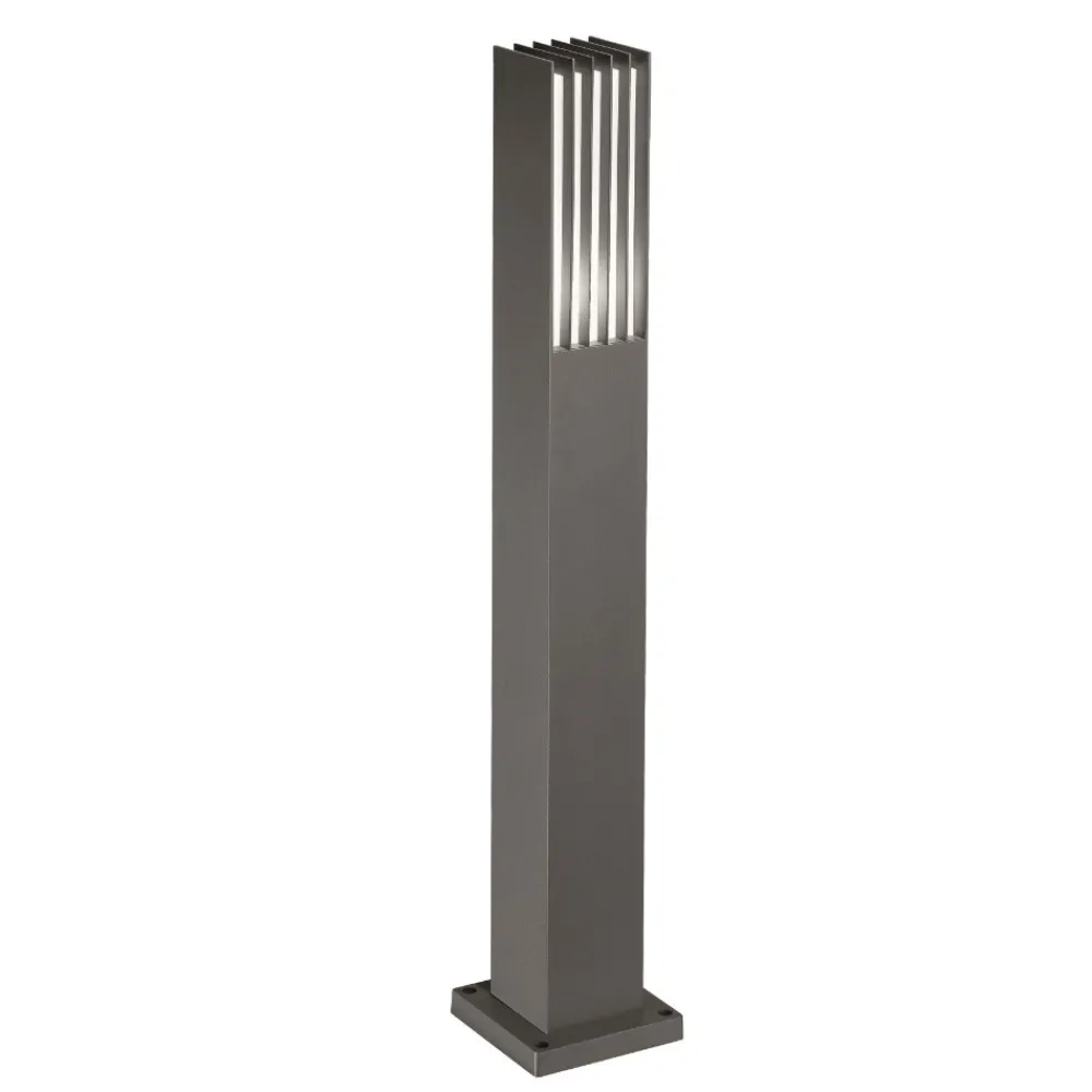 Lampioni Da Giardino-Ideal Lux Marte pt1 lampione paletto da esterno ip44 antracite