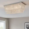 Plafoniere Moderne-Ideal Lux Martinez pl8 plafoniera rettangolare cromo
