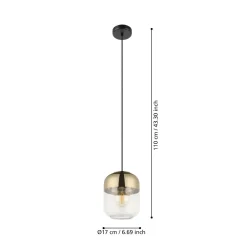 Lampade A Sospensione-Eglo Maryvilla lampada a sospensione per isola cucina design minimal