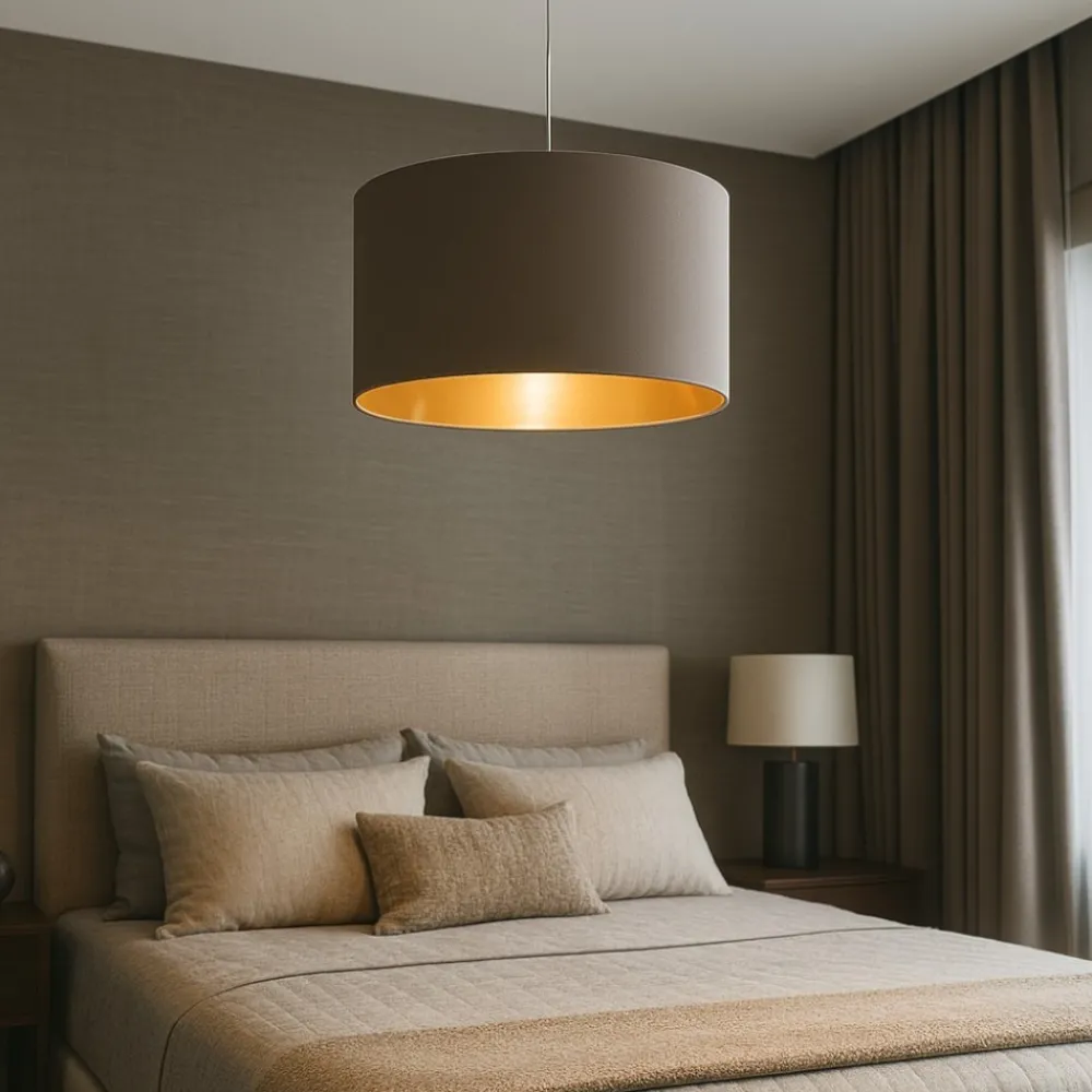 Lampadario Camera Da Letto-Eglo Maserlo lampada a sospensione per cucina con paralume rotondo