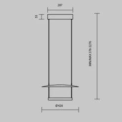 Lampadari Cucina-Maytoni ambience lampadario da cucina led 23w 3000k design originale