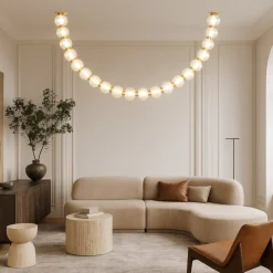 Lampadari Moderni-Maytoni amulet lampadario led 36w 3000k con sfere moderno