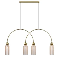 Lampadari Moderni-Maytoni antic lampadario per soggiorno moderno 4 luci paralumi in vetro