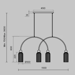 Lampadari Moderni-Maytoni antic lampadario per soggiorno moderno 4 luci