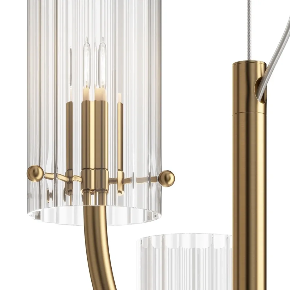 Lampadari Cucina-Maytoni arco lampadario da cucina paralumi in vetro