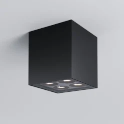 Faretti Da Esterno-Maytoni ares faretto da esterno cubico nero led 3000k ip54