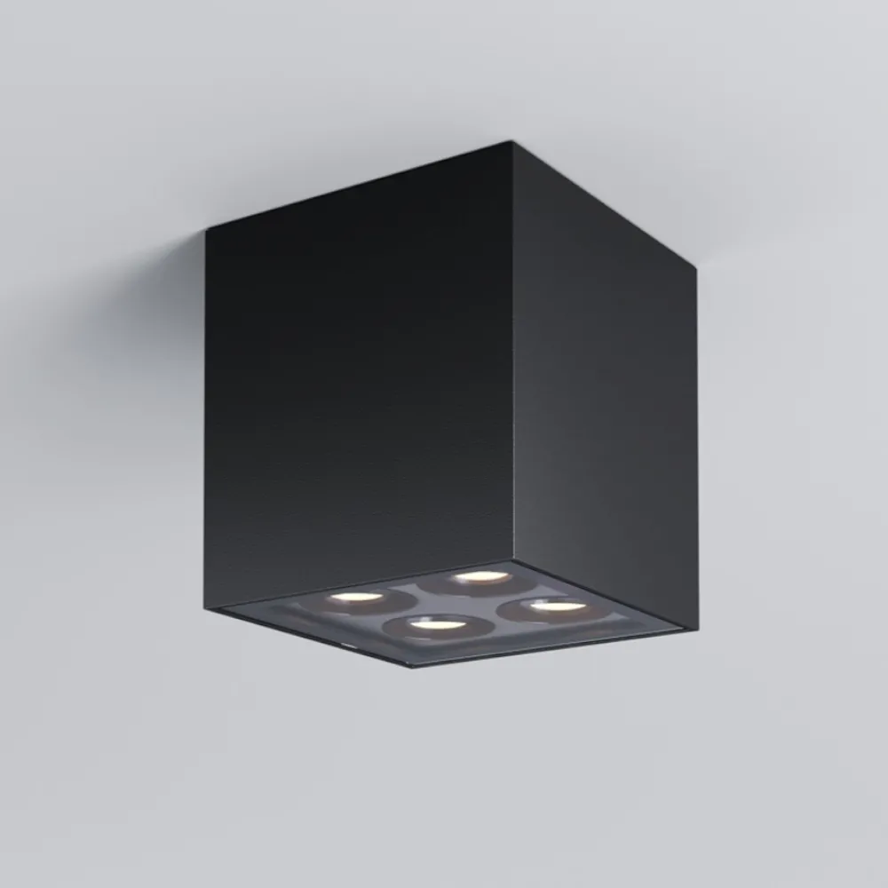 Faretti Da Esterno-Maytoni ares faretto da esterno cubico nero led 3000k ip54