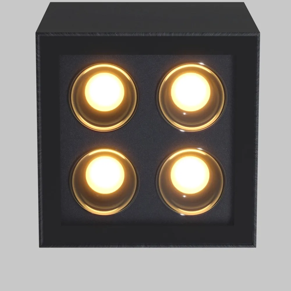 Faretti Da Esterno-Maytoni ares faretto da esterno cubico nero led 3000k ip54