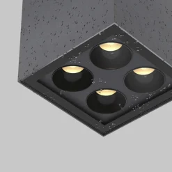 Faretti Da Esterno-Maytoni ares faretto da esterno cubico nero led 3000k ip54