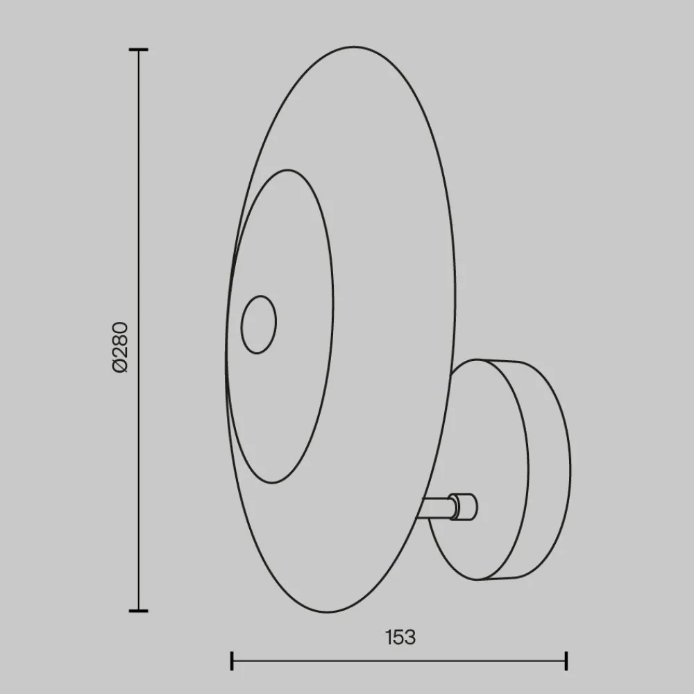 Applique Da Parete-Maytoni aster applique da parete circolare per salotto