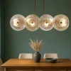 Lampadari Moderni-Maytoni aster lampadario moderno cerchi in vetro ambrato