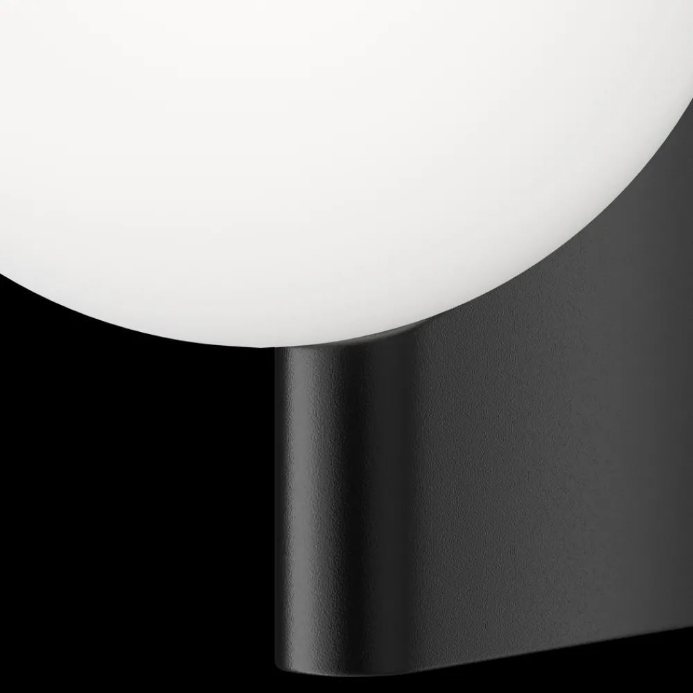 Applique Da Parete-Maytoni avant-garde applique da parete minimal colore nero sfera in vetro