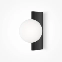 Applique Da Parete-Maytoni avant-garde applique da parete minimal colore nero sfera in vetro