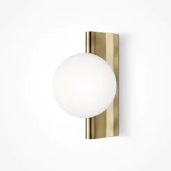 Applique Camera Da Letto-Maytoni avant-garde applique oro sfera di vetro per comodino camera da letto