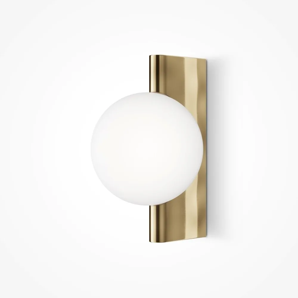Applique Camera Da Letto-Maytoni avant-garde applique oro sfera di vetro per comodino camera da letto