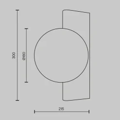 Applique Camera Da Letto-Maytoni avant-garde applique oro sfera di vetro per comodino camera da letto