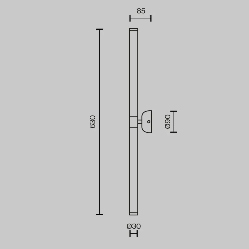 Applique Da Parete-Maytoni axis applique da parete cilindrico minimal led 3000k