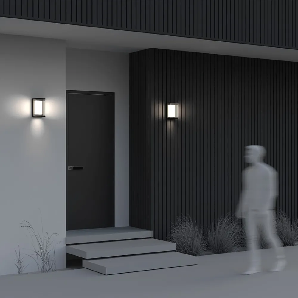 Applique Da Esterno-Maytoni baker street applique da esterno led 3000k ip65 rettangolare