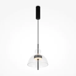 Lampade A Sospensione-Maytoni bangkok lampada a sospensione led 12w 3000k paralume in vetro