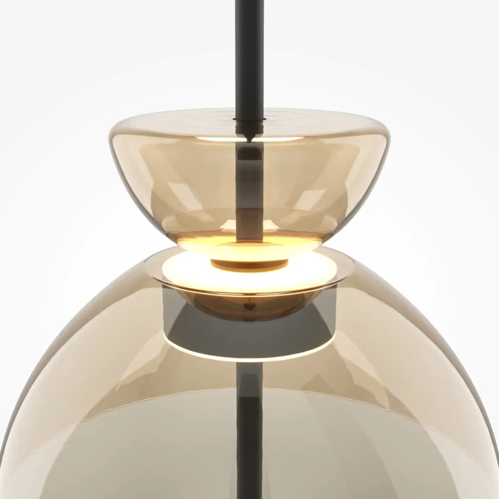 Lampade A Sospensione-Maytoni bangkok lampada a sospensione led 12w 3000k mod185pl-l12cg3k2