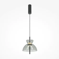 Lampade A Sospensione-Maytoni bangkok lampada a sospensione led 12w 3000k colore nero moderna