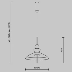 Lampadari Cucina-Maytoni bangkok lampadario led 12w 3000k per cucina moderna