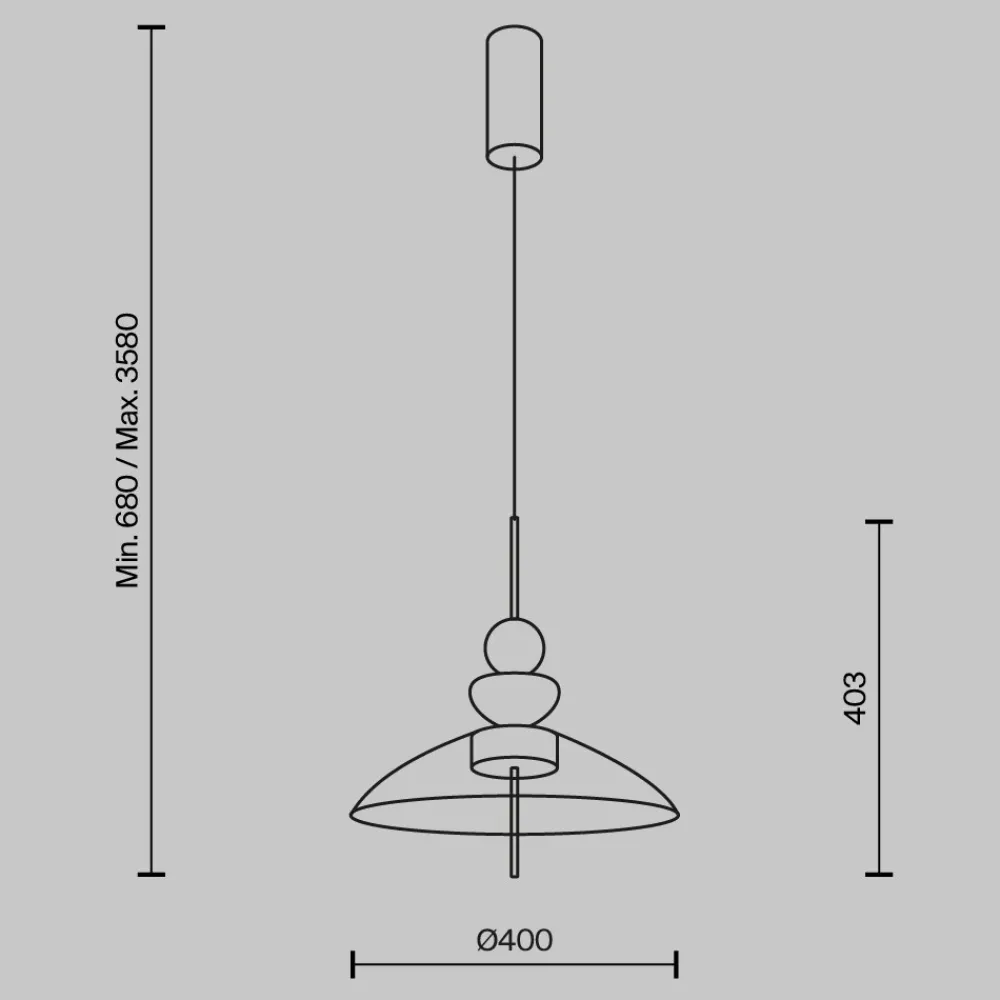 Lampadari Cucina-Maytoni bangkok lampadario led 12w 3000k per cucina moderna