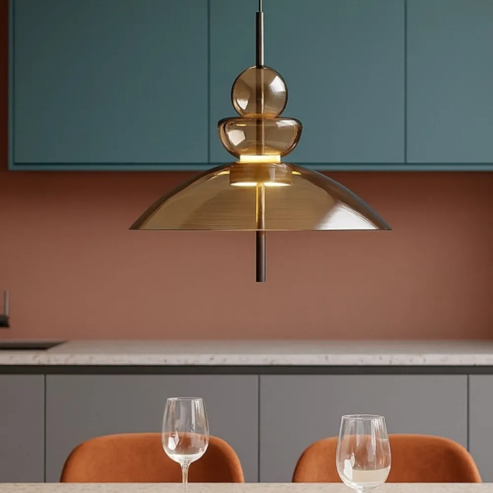 Lampadari Cucina-Maytoni bangkok lampadario per cucina led 12w 3000k mod185pl-l12cg3k3