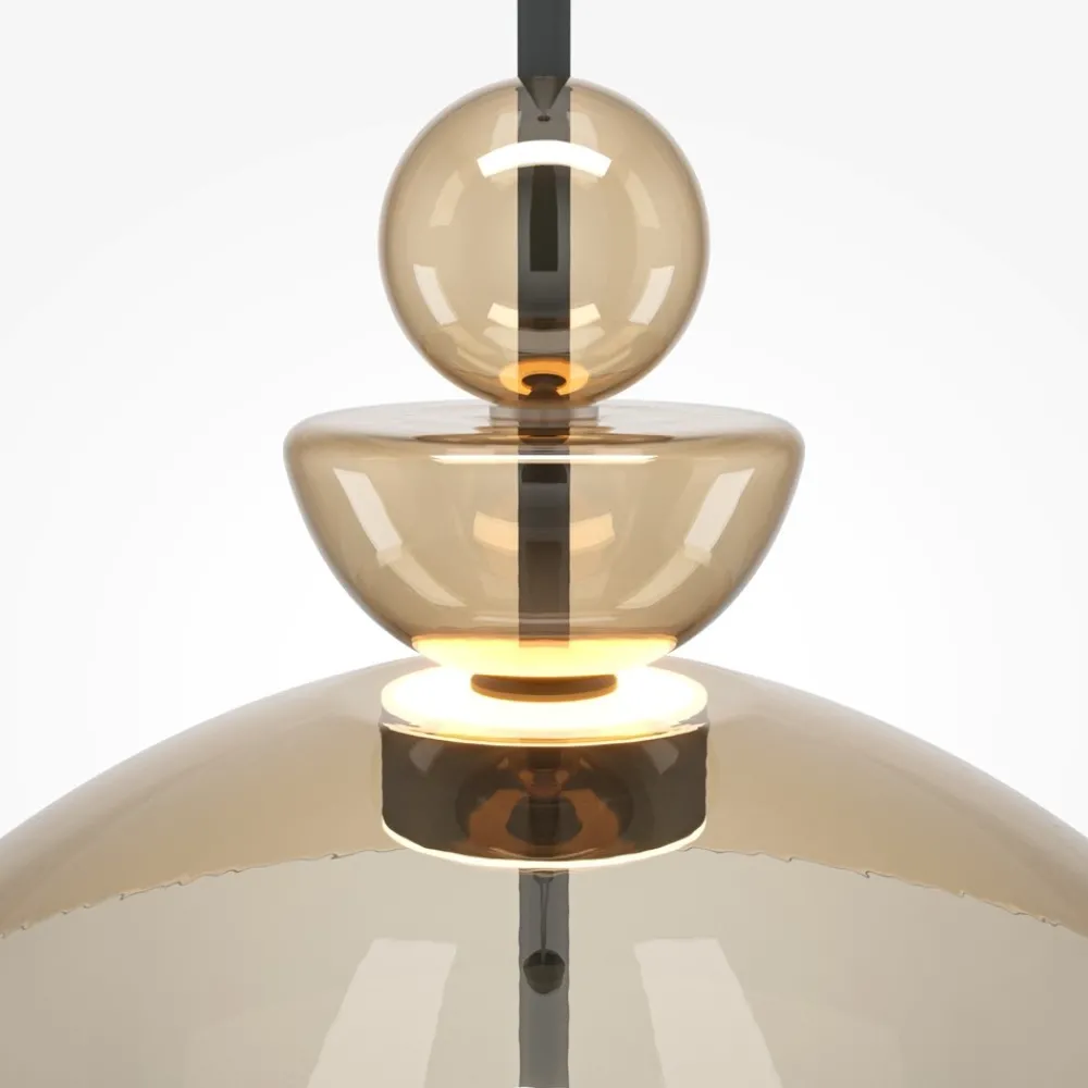 Lampadari Cucina-Maytoni bangkok lampadario per cucina led 12w 3000k mod185pl-l12cg3k3