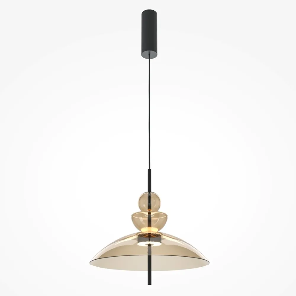 Lampadari Cucina-Maytoni bangkok lampadario per cucina led 12w 3000k mod185pl-l12cg3k3