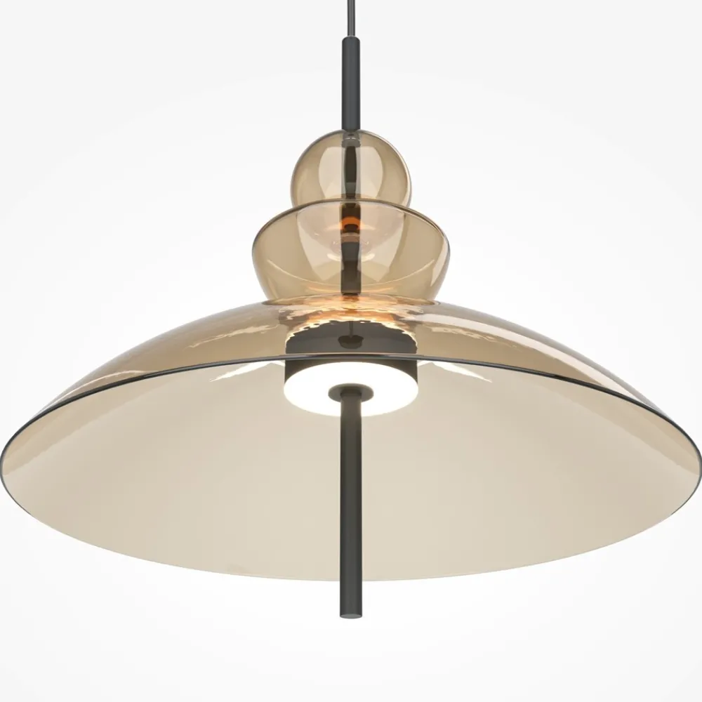 Lampadari Cucina-Maytoni bangkok lampadario per cucina led 12w 3000k mod185pl-l12cg3k3