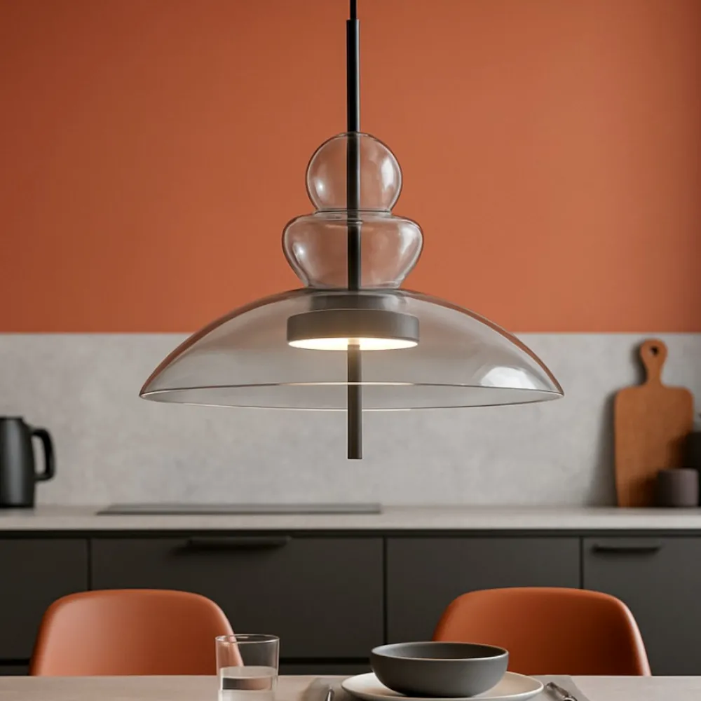 Lampadari Cucina-Maytoni bangkok lampadario per cucina led 12w 3000k vetro
