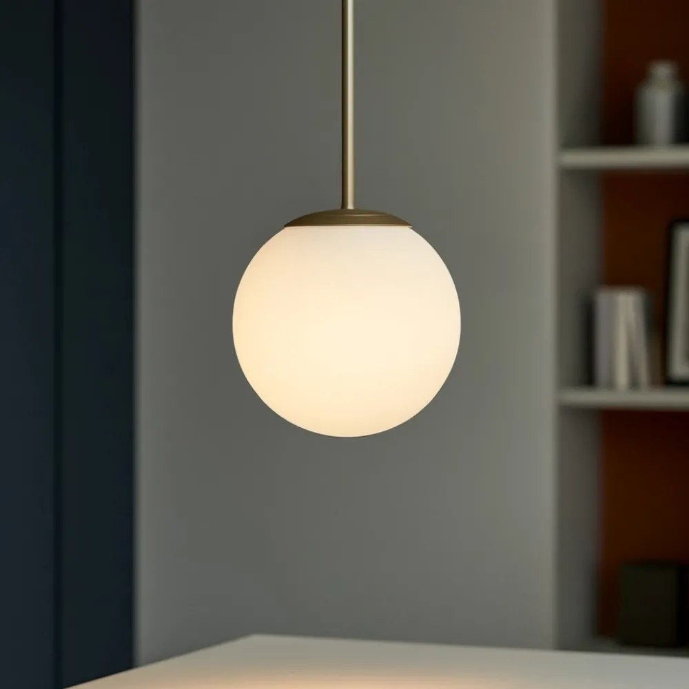 Lampade A Sospensione-Maytoni basic form lampada a sospensione sfera vetro bianco