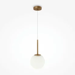 Lampade A Sospensione-Maytoni basic form lampada a sospensione sfera vetro bianco